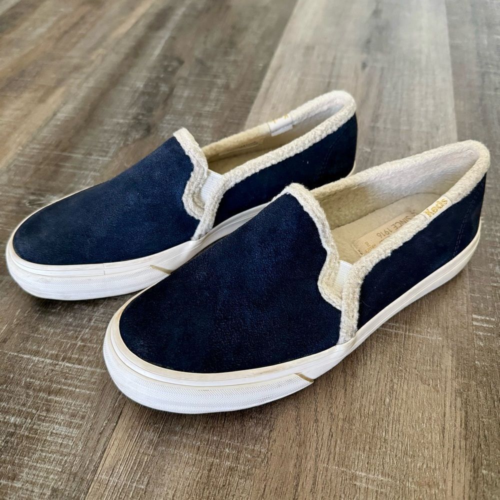 Keds Dream Foam Navy Blue Suede Slip-ons